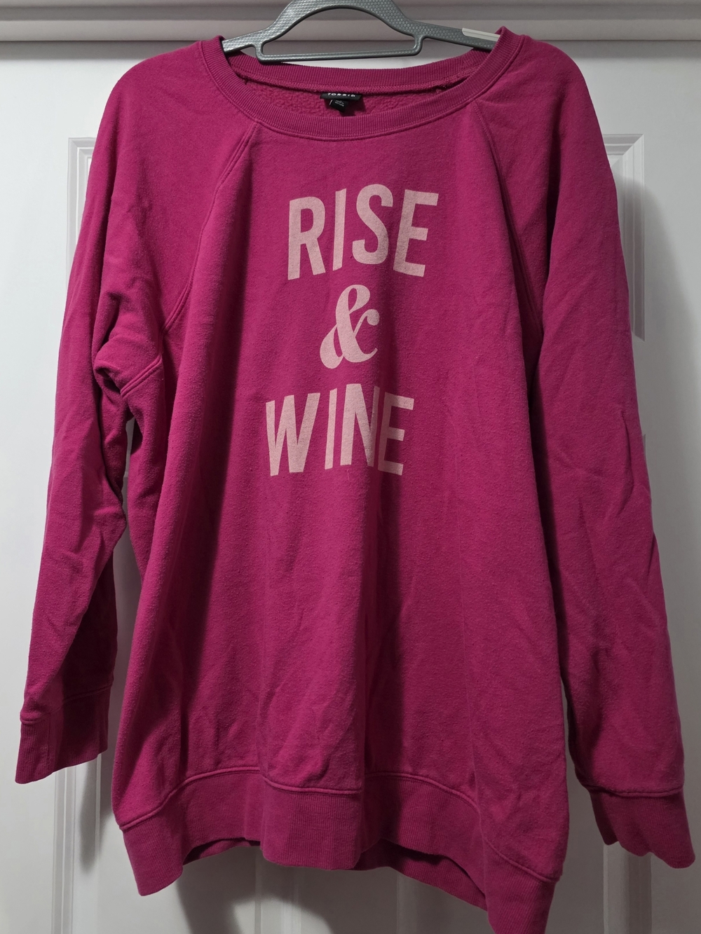 torrid Hot Pink 'Rise & Wine' Pullover Sweatshirt
